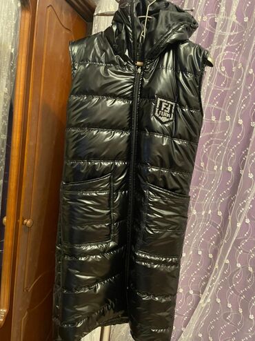 dəri jilet: Жилет A-Dress, L (EU 40), цвет - Черный