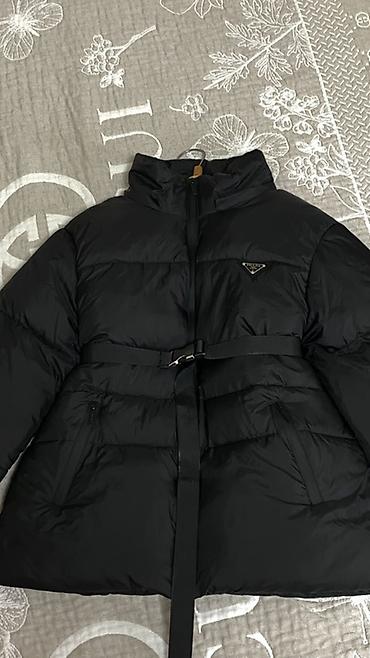 Пуховики и зимние куртки: Пуховик, Короткая модель, С поясом, Стеганый, L — 6