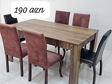 işlənmiş stol stul dəsti: Qonaq otağı üçün, İşlənmiş, 6 stul — 1