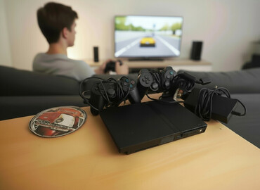 PS2 & PS1 (Sony PlayStation 2 & 1): İdelal vəziyyətdə plastation 2 slim+1konsol+1 adopdor+6 oyun -da lalafo.az — 3 PS2 & PS1 (Sony PlayStation 2 & 1): İdelal vəziyyətdə plastation 2 slim+1konsol+1 adopdor+6 oyun — 3