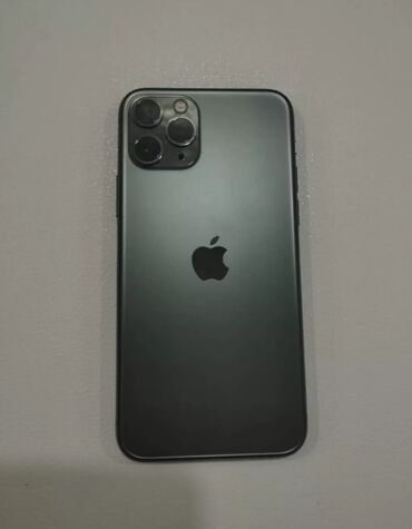 Apple iPhone: IPhone 11 Pro, Б/у, 256 ГБ, Matte Midnight Green, Защитное стекло, 75 %