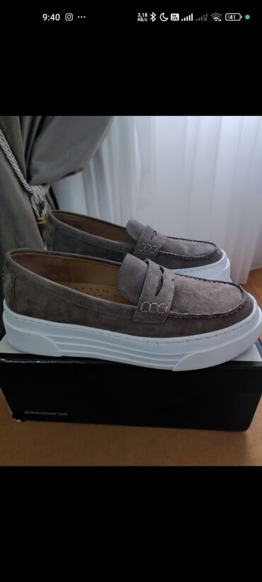 Makasin və loferlər: J/SLIDES NYC loafer tipli ayaqqabı - Material: yumşaq süet üstlük