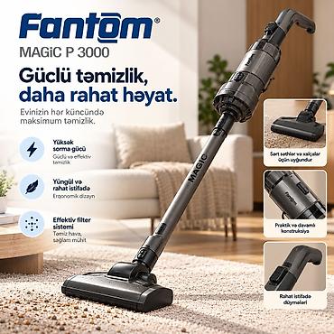 elekt: Fantom MAGIC P 3000 şaquli elektrik süpürgəsi - Yüksək sorulma gücü – — 1