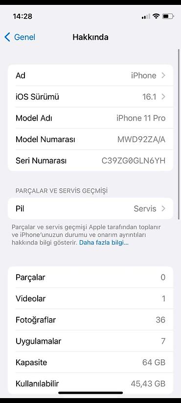 islenmis iphone 11 pro: IPhone 11 Pro, 64 GB, Space Gray, Face ID — 4