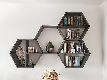 shelf: Настенная полка HEX SHELF
Цена за две соты — 1