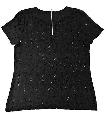 Majice kratkih rukava: RALPH LAUREN Crna Čipkana Bluza/Majica - L (Original). Prekrasna — 5