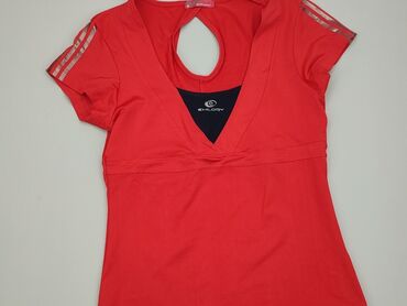 czerwona bluzki damskie krótki rękaw: Bluzka Damska, S, stan - Bardzo dobry