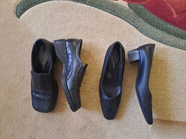 женские черные кожаные туфли: Туфли 36.5, цвет - Черный