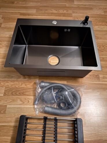 Mətbəx çanaqları: Yeni Kvadrat Mətbəx çanağı, Şkafsız, Paslanmaz polad, Pulsuz çatdırılma — 6