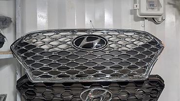 Решётка радиатора Hyundai Sonata - Материал: пластик с хромированным