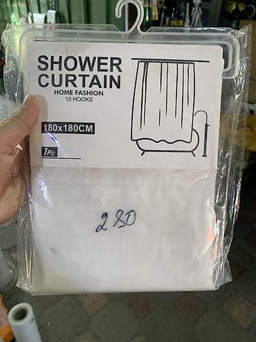 Штора для ванной SHOWER CURTAIN - Размер: 180×180 см - Комплектация at lalafo.kg Штора для ванной SHOWER CURTAIN - Размер: 180×180 см - Комплектация