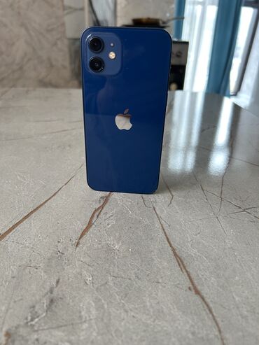 Apple iPhone: IPhone 12, Б/у, 64 ГБ, Blue Titanium, Защитное стекло, Чехол, 79 %