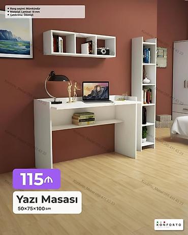 Sifarişlə mebel: Düz masa, Stulsuz, Polkalı, Siyirməsiz, Sadə laminat — 1