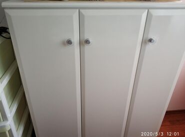 Dressers: Cabinet, color - White, Used