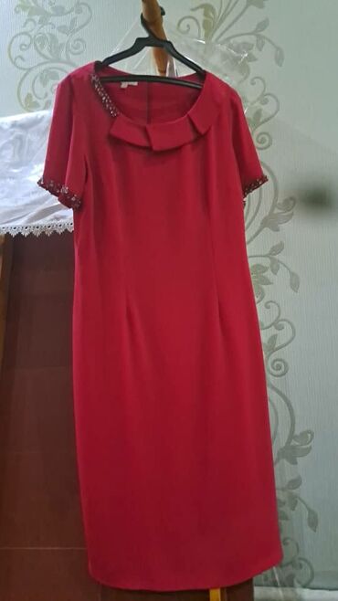 платье с вырезом: Вечернее платье, Короткая модель, 4XL (EU 48)