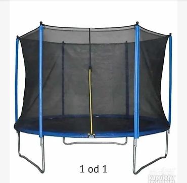 mini secko: Trampolina sa zaštitnom mrežom - Okrugla trampolina sa čeličnim ramom — 1