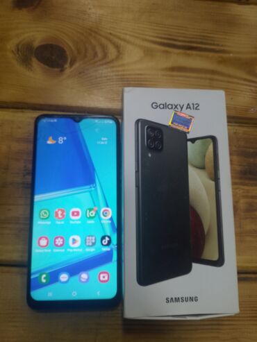 s20fe ikinci el: Samsung Galaxy A12, 64 GB, rəng - Qara, Barmaq izi