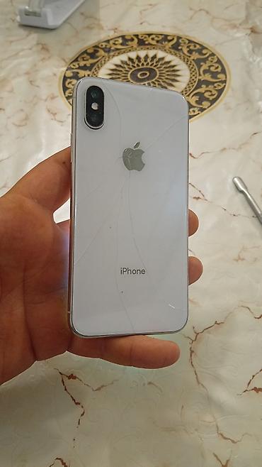 IPhone X, 64 GB, Gümüşü, Qırıq