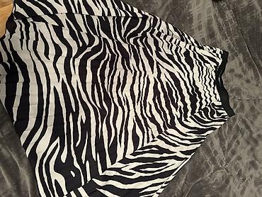 (38-40 razmer)Zebra naxışlı pliseli ətək - Dizayn: qara-ağ zebra