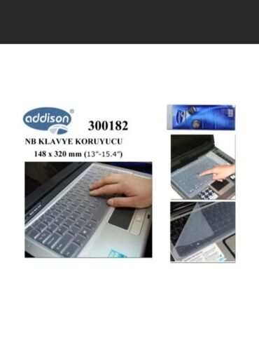 Notebook ve komputerlerde klavyatura qoruyucusu silikondu rahatliqla