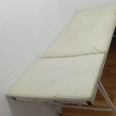 Salon, tibbi mebel: İşlənmiş, Masaj kuşetkası, Qatlanmayan, rəng - Süd rəngi — 1