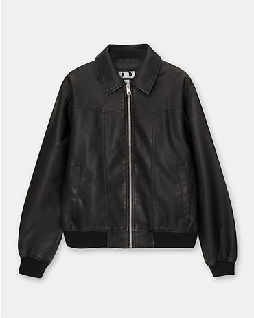 pull and: Кожаная куртка, Классическая модель, Оверсайз, S — 2