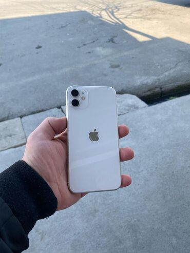Apple iPhone: IPhone 11, 64 GB, Ağ, Zəmanət, Simsiz şarj, Face ID