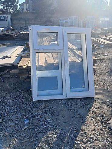 пластик двери: PVC pəncərə bloku - Material: ağ rəngli plastik (PVC) profil - İki — 1