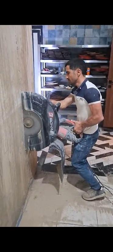 televizor temiri: Beton və dəmir-beton kəsmə xidməti - Divar, döşəmə və tavanlarda — 1