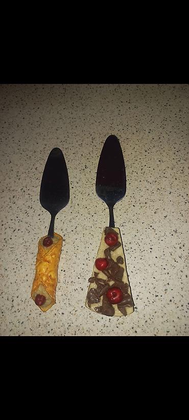genc qiz tortlari: Dekorativ tort spatulları – 2 ədəd dəst - Material: paslanmayan metal — 1
