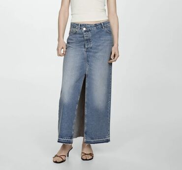 trend yol qadin kurtkalari: Midi Ətək, Mango, Cins, 2XS (EU 32)