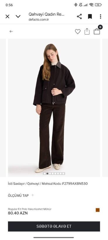 Paltolar: Palto, Defacto, L, rəng - Qəhvəyi — 5