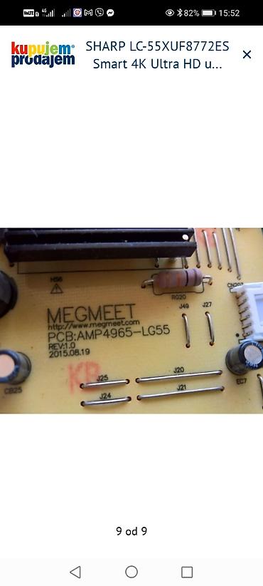 Aksesoari za TV i video: SHARP LC-55XUF8772ES Smart 4K Ultra HD – delovi Dostupne originalne — 10