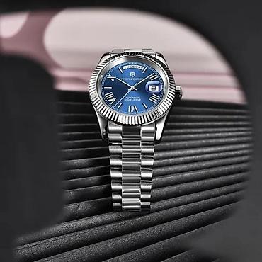 Ručni satovi: PAGANI DESIGN PD-1783 - 40mm - Plava- Rolex Day-Date Homage Potpuno — 5