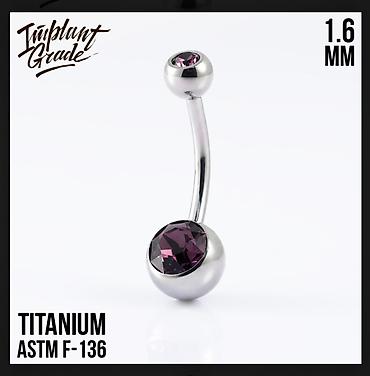 qizil pirsing: ASTM F-136 titan material pirsinglər satılır. Peremium keyfiyyət — 7