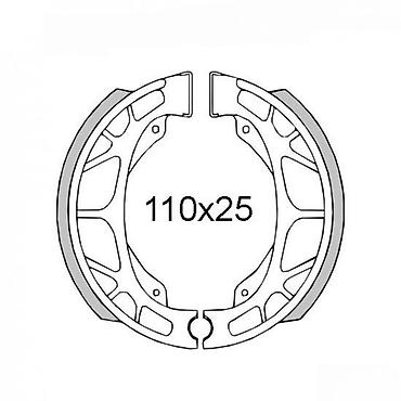 tomos puch: Set kočionih papuča dimenzija 110x25 mm, namenjen za motocikle — 4