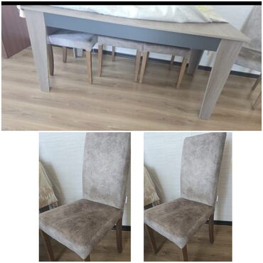 Yemək masaları, oturacaqları: RumMasa desti 6 stulla 250₼ satilir .Unvan Badamdar&amp;Rumi
