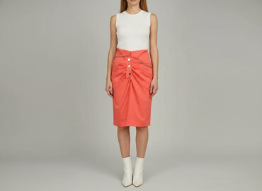 plisowane spódnice pomarańczowa: Women`s skirt, size S