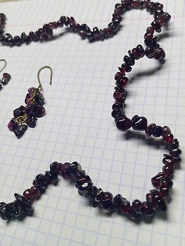 бижутерия бу: Продам сссровские бусы с серьгами, камень- гранат — 6