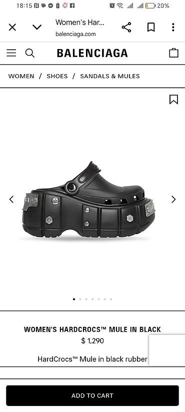 kobe patike: Balenciaga x Crocs-style klompe/saboti – crne - Materijal: sintetička — 6