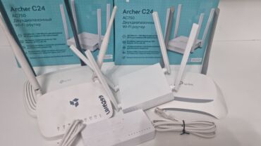 Модемы и сетевое оборудование: Вайфай роутеры 2 антенны 700с., 4 антенны-1100с. вайфай приемник — 1