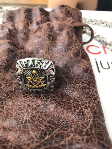 Кольца: Продаю кольцо с масонским знаком сделанное из нержавейющей стали!
