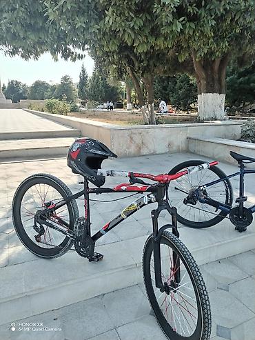 velosiped start: Dağ və şəhər sürüşləri üçün uyğun velosiped. Dizaynı qara-qırmızı rəng — 6