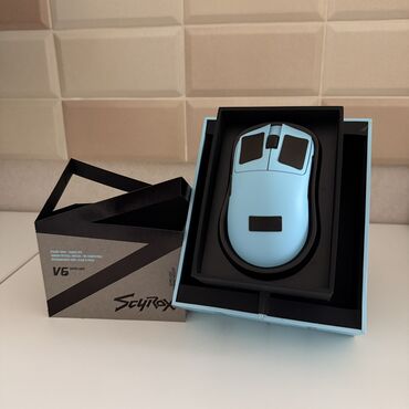 logitech superlight: Продам мышку Scyrox V6 Сенсор:3950 8к Цвет: Голубой Состояние