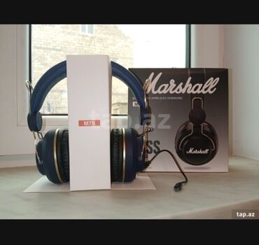 Qulaqcıqlar: Yeni Simsiz (Bluetooth) Qulaqcıqlar, Marshall, rəng - Göy lalafo.az -da Qulaqcıqlar: Yeni Simsiz (Bluetooth) Qulaqcıqlar, Marshall, rəng - Göy