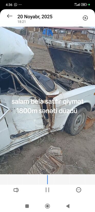 VAZ (LADA): Model: VAZ 2106 (ağ rəng) Kuzov: sedan, 4 qapı Yanacaq: benzin Ötürmə — 10