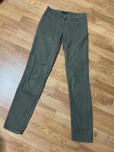 женские утепленные джинсы: Джинсы H&M, S (EU 36), цвет - Зеленый