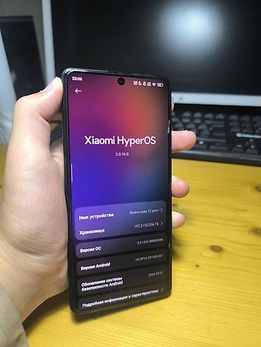 Мобильные телефоны: Redmi, Redmi Note 12 Pro+ 5G, Б/у, 256 ГБ, цвет - Черный, 1 SIM — 2
