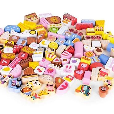 buzz cacak patike: EDUKATIVNE DRVENE KOCKE SET – CANDY CITY, 116 kom Brend: ECO TOYS — 5