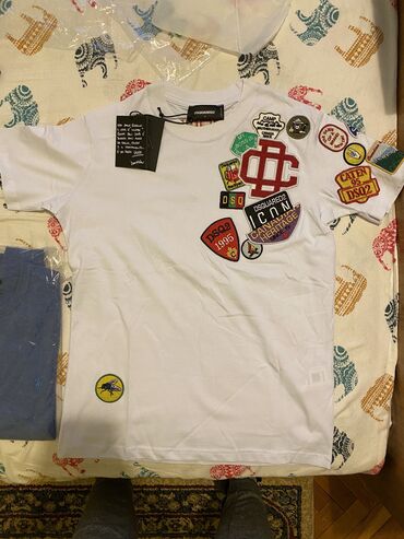 farmerice majica: Men's T-shirt Dsquared2, S (EU 36), L (EU 40), XL (EU 42), bоја - Bela